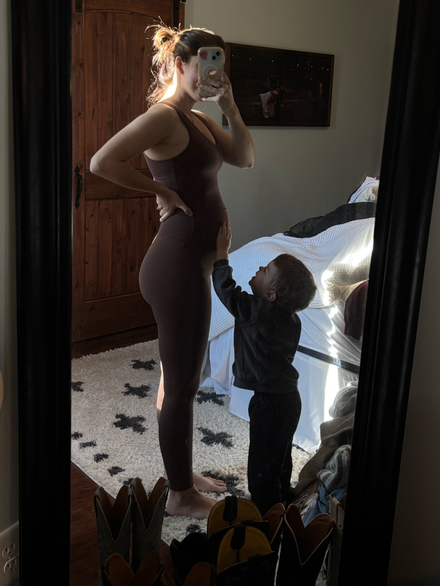 Already obsessed with his baby brother ♥️ thankful for an able body to still go to the gym! 6 months down! Love all of my vitality pieces! They transition into maternity wear so welll

#LTKBump #LTKFindsUnder100 #LTKFitness