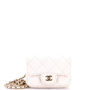 Chanel CC Medallions Flap Belt Bag Quilted Caviar Mini Black 41298057 | Rebag