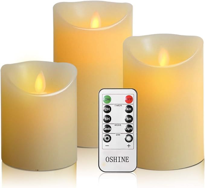 OSHINE flameless Candles, flameless Candlestick, flameless Battery Candles, Battery Remote Contro... | Amazon (US)