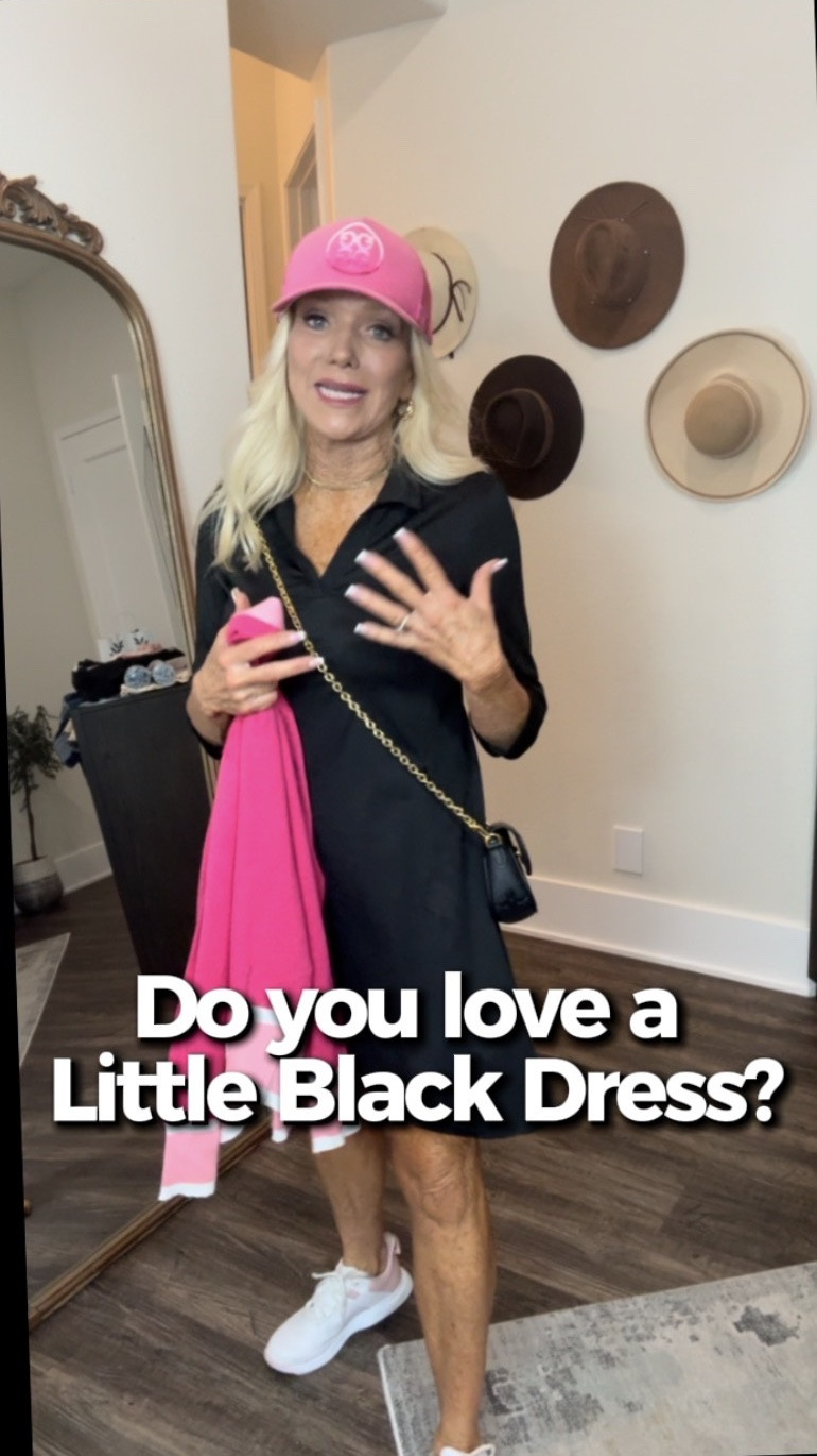From the course to coffee runs… this little black dress is STILL my #1 seller for the last 3 months and now I’m obsessed with the black version 🖤⛳️

This WOWERY dress is the perfect mix of sporty + chic with the flattering zip V-neck, 3/4 sleeves, knee-length fit, and cute zipper details that make it feel extra elevated. I styled it golf-ready with a pink  Grace Karin￼ sweater, pink ball cap, and white golf shoes for the cutest country club look!

The paisley version was a favorite… but this black one might be even better 🤍 Easy to wear, flattering, comfortable, and one of those pieces you keep reaching for again and again.

#LTKStyle #GolfStyle #CountryClubStyle #LittleBlackDress #GolfFashion #AmazonFashion #OOTD #GraceKarin #EverydaywithRhonda #SportyChic #LTKFinds #WeekendStyle #GolfOutfit #BlackDressStyle