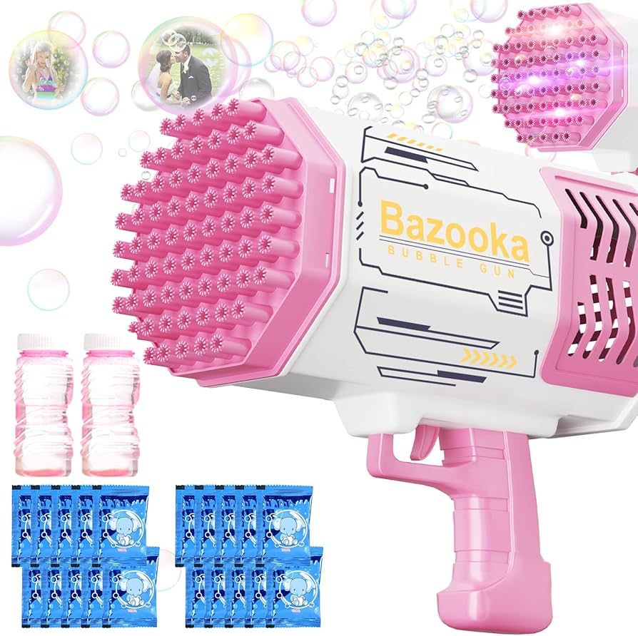 Pitpat 69 Holes Bazooka Bubble Gun - Rocket Boom Bubble Blower Extremely Large Number of Bubbles ... | Amazon (US)
