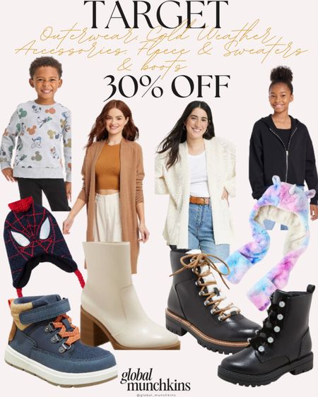 30% off outerwear, cold-weather accessories, fleece & sweaters, and boots for the family with Target circle!
Some of my favorite sweaters and boots are on sale and great finds for the kids !

#LTKsalealert #LTKSeasonal #LTKstyletip