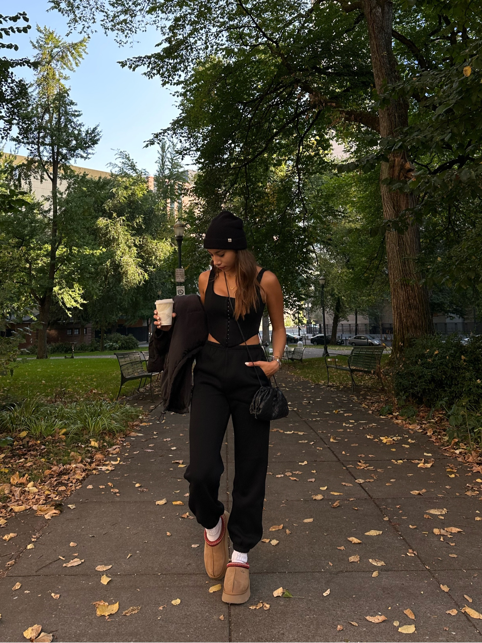 Comfy casual cute outfit from revolve featuring Ugg platform slippers, chunky socks and a beanie 

#LTKHalloween #LTKstyletip #LTKSeasonal