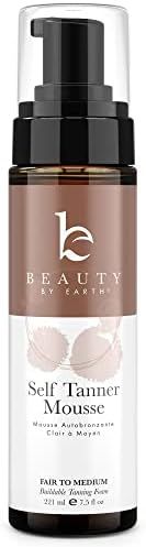 Beauty by Earth Self Tanner Mousse - Fair to Medium Fake Tan Sunless Tanner, Self Tanners Best Se... | Amazon (CA)