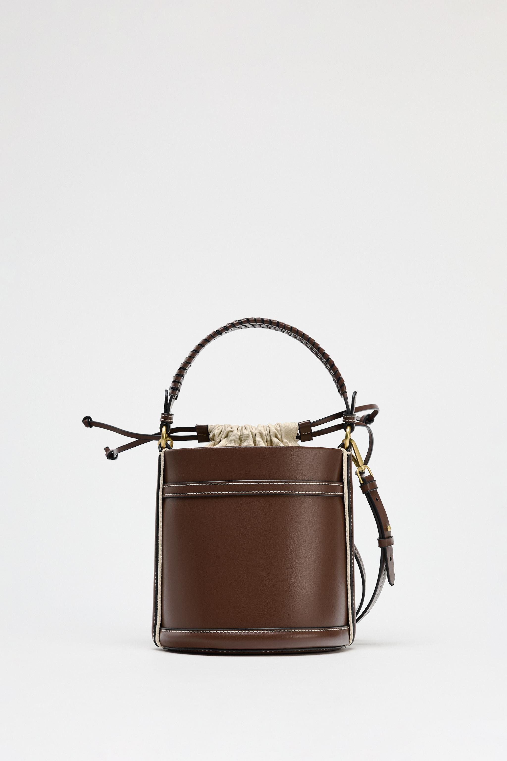 DOUBLE HANDLE BUCKET BAG | Zara US
