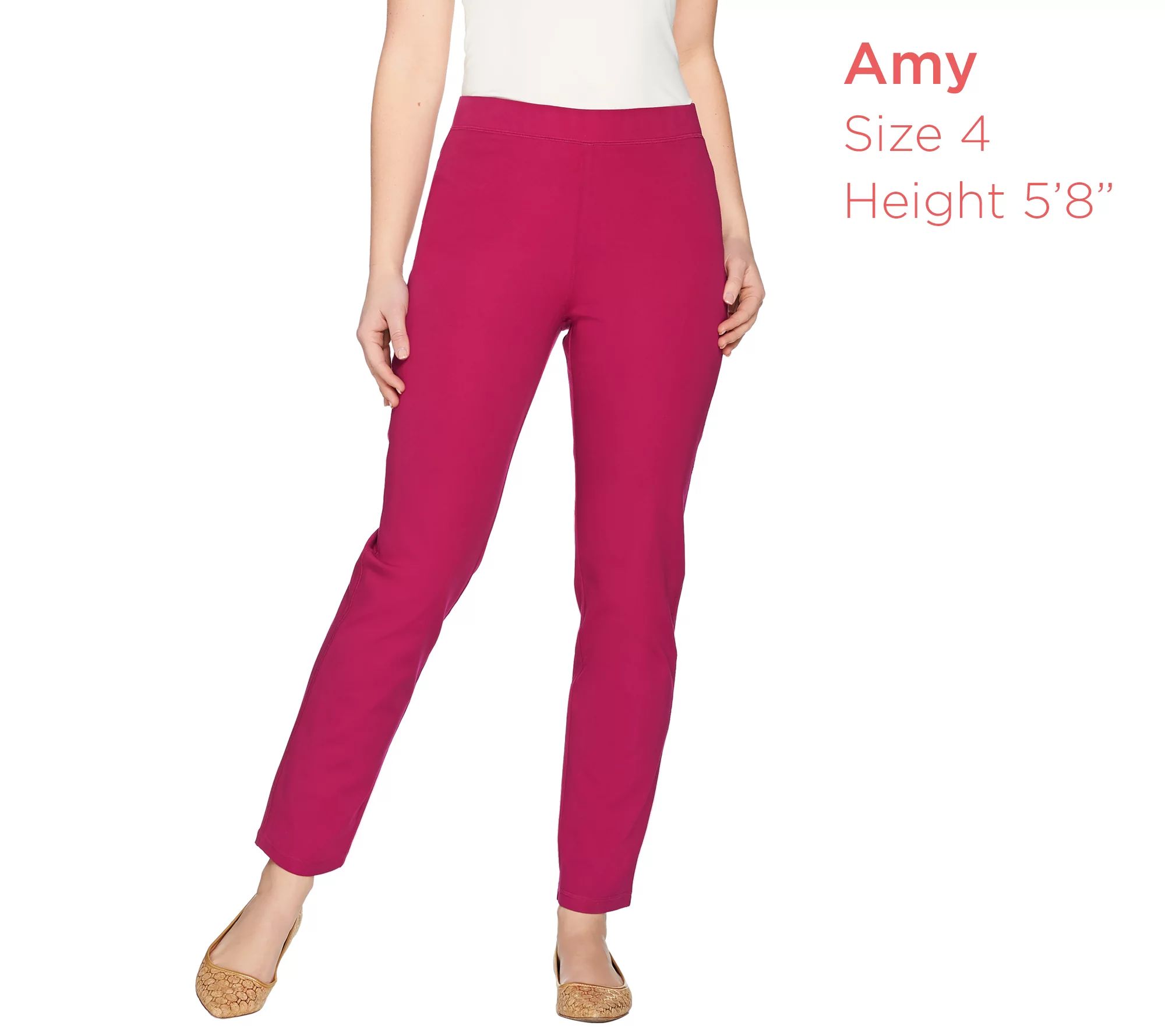 C. Wonder Stretch Twill Pull-On Ankle Pants — QVC.com | QVC