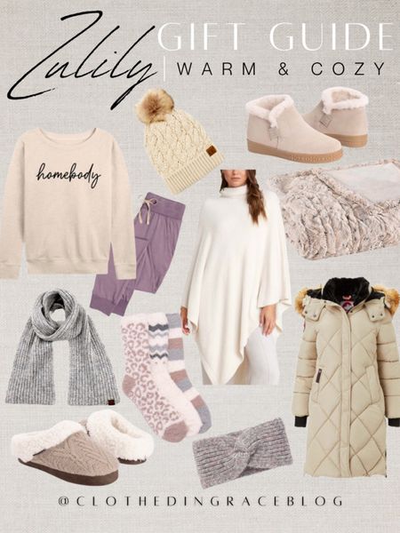 Now this is a gift guide I can get behind. Give me all the warm and cozy things! 🙌🏻 @Zulily has so many fun and unique gift ideas on their website. Definitely check it out. That homebody lounge set is calling my name. #ad #zulilyfinds 