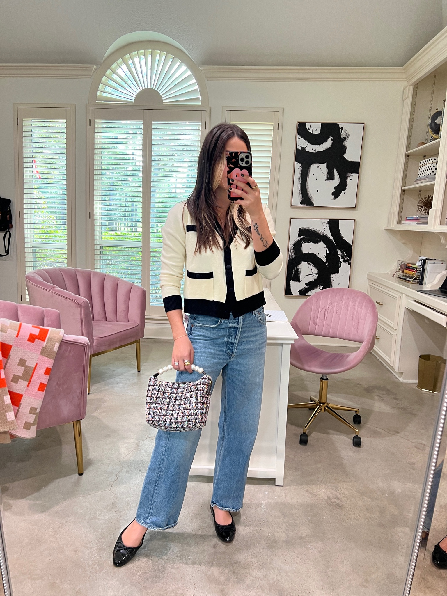 Sundays OOTD 
Denim outfit // rent the runway // tweed purse 

#LTKworkwear #LTKSeasonal #LTKstyletip