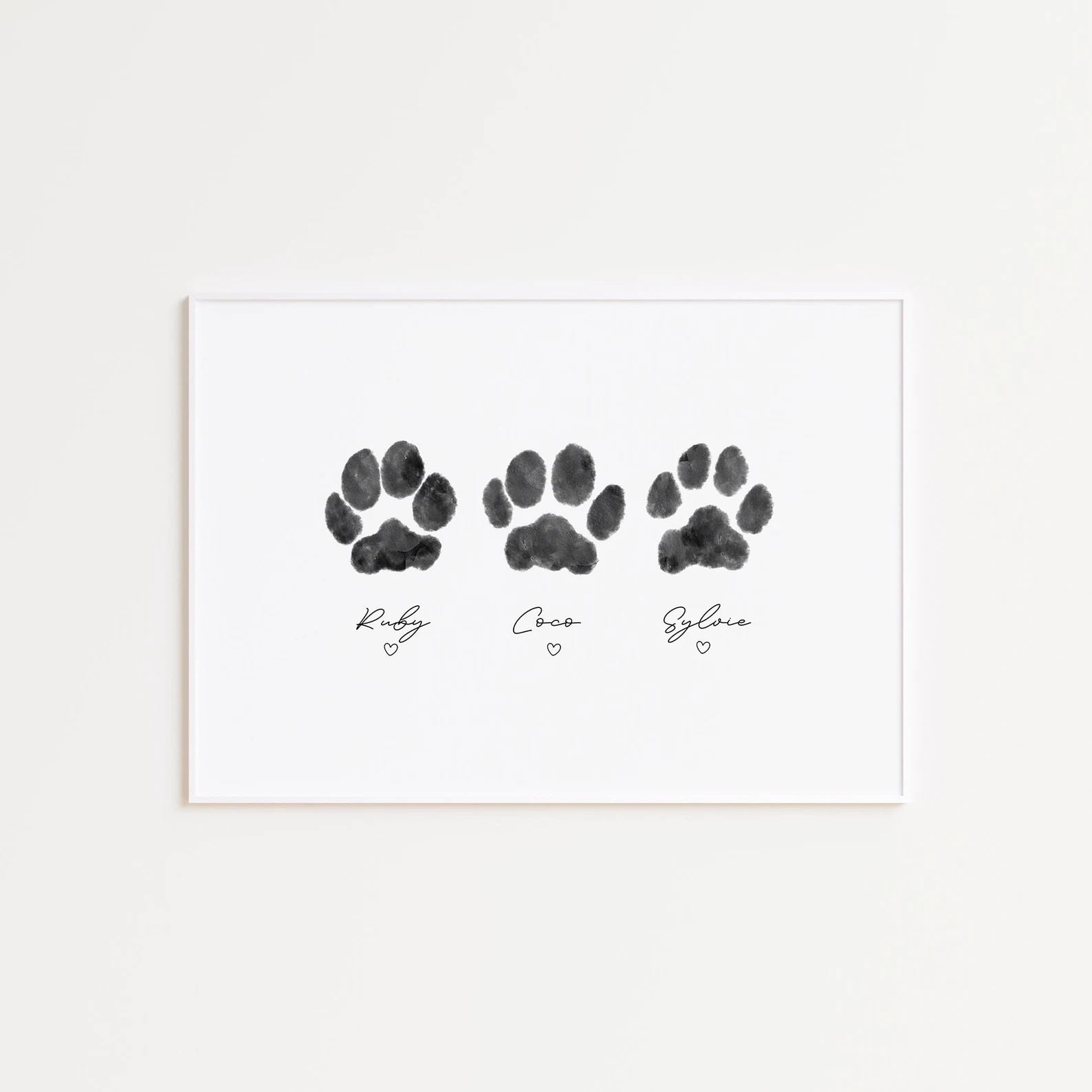 Custom 3 Pet Paw Print From Photo | Digital Dog Paw Prints | Dog and Cat Paw Print Gift | Dog Mem... | Etsy (US)