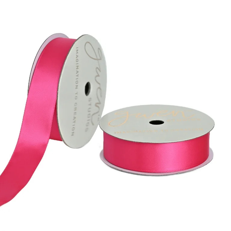 Gwen Studios,7/8"Hot PinkSatin Ribbon,7 yards | Walmart (US)