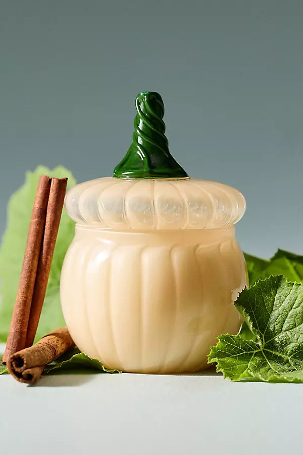 Mini Pumpkin Sweet Vanilla Figural Glass Candle | Anthropologie (US)