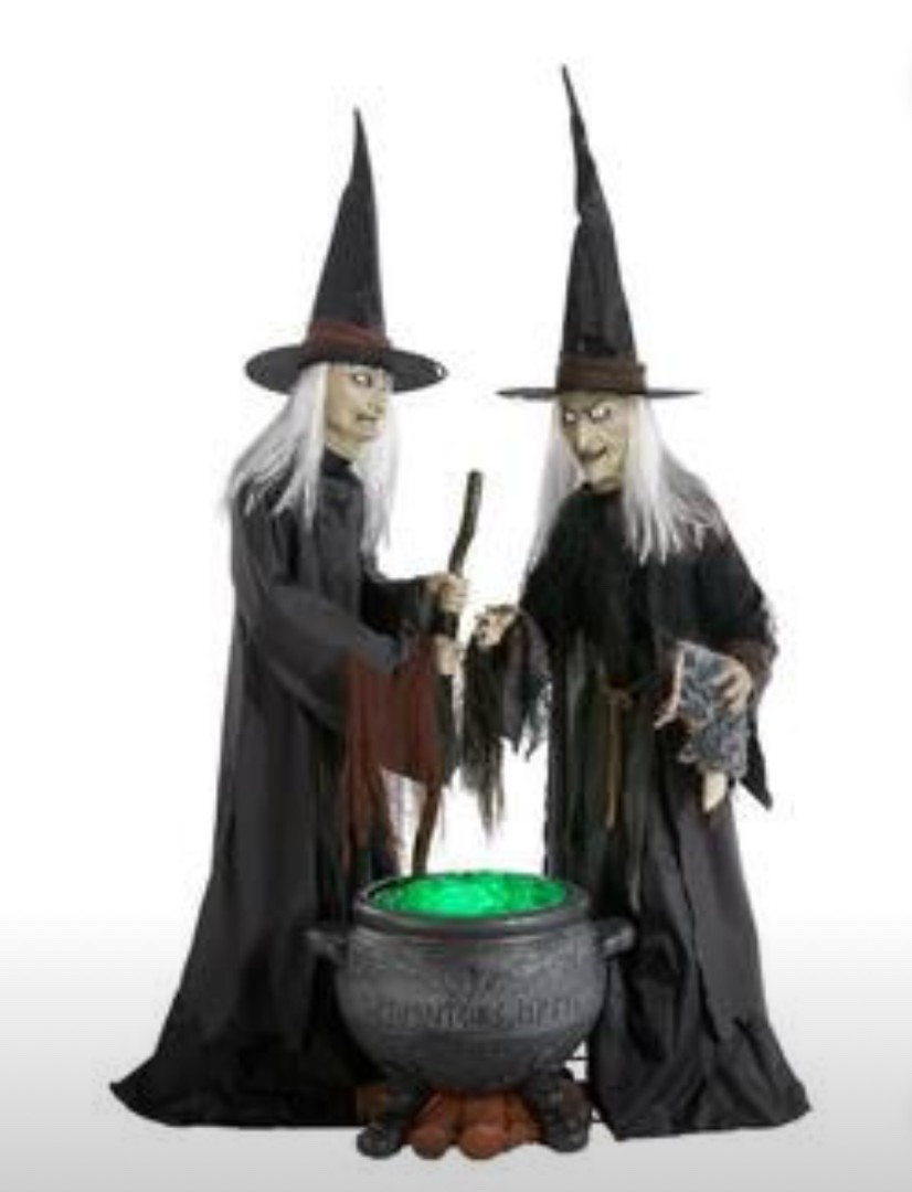 Brew up the ultimate scare with this 6.5 ft. Gruesome Grounds Animated LED Witches Scene 🧙‍♀️🔥 Featuring life-size witches gathered around a glowing cauldron with eerie lights and haunting sound effects, this animatronic prop instantly transforms your yard into a creepy coven. Perfect for trick-or-treater thrills, Halloween parties, or a spooky haunted house display—this witches’ scene is a must-have for your Halloween décor. 🎃💀🕸️

#LTKSeasonal #LTKHome #LTKParties