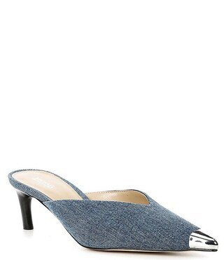 Michael Kors Kasia Denim Cap Toe Mules | Dillard's | Dillard's