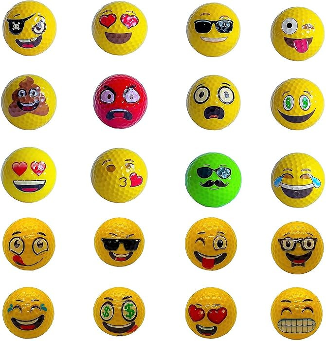 Lightahead USGolfer – Set of 12 Unique Emoticon Fun Putting Practice Golf Balls, Randomly Selec... | Amazon (US)