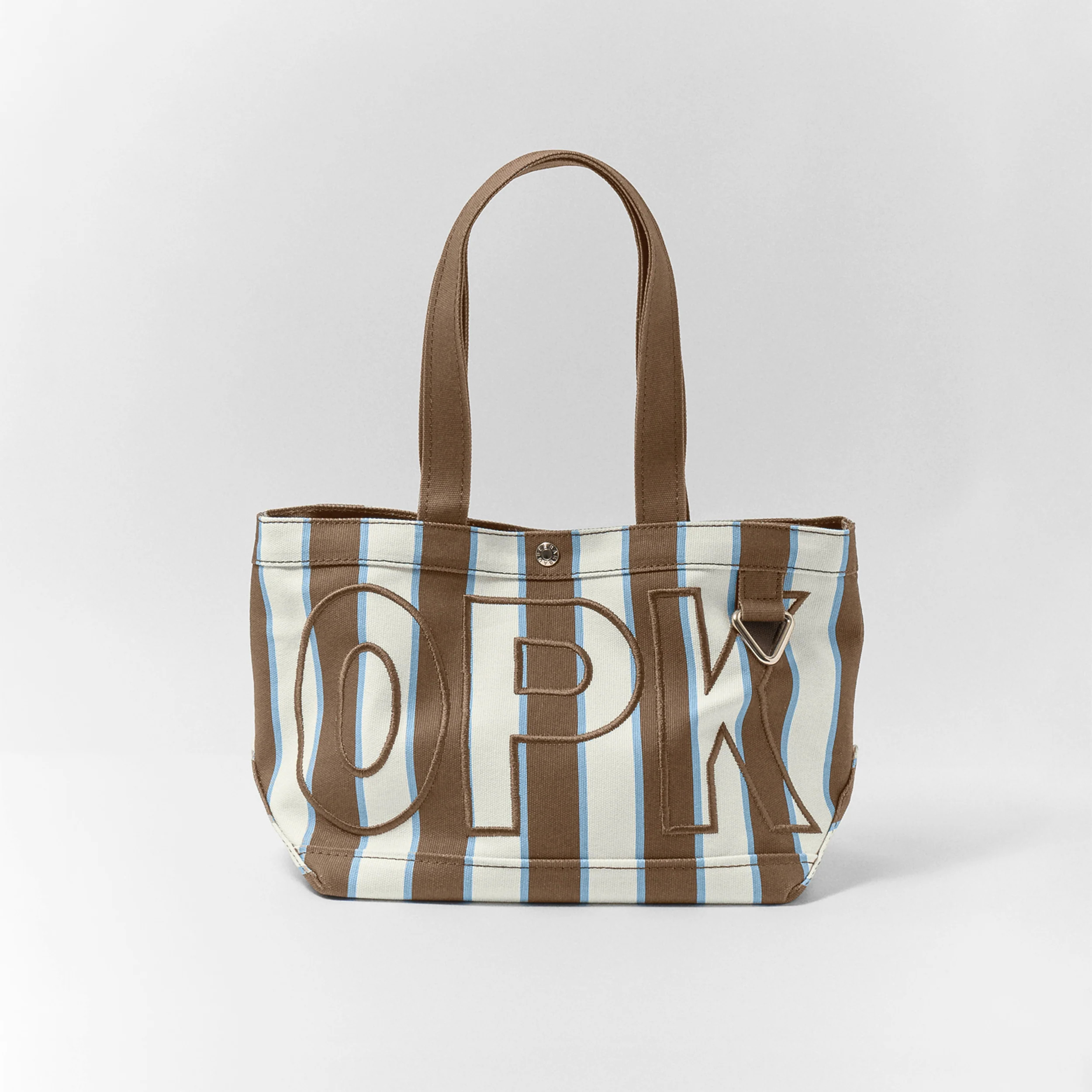 Striped Custom Alpha Tote - Hazelnut | BaubleBar
