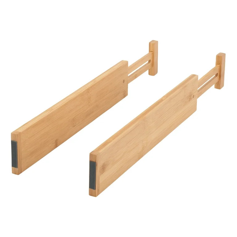 Better Homes & Gardens Bamboo Adjustable Drawer Dividers - Walmart.com | Walmart (US)