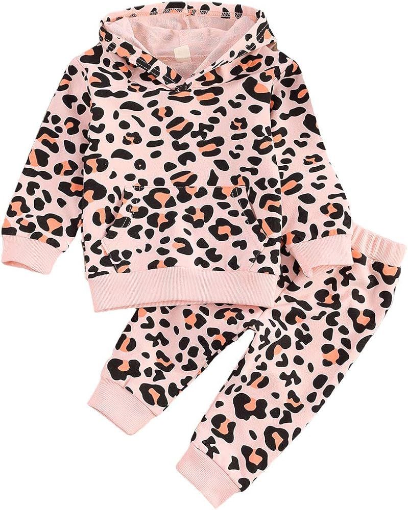 Bmnmsl Newborn Baby Girl Hoodie Outfit Infant Sweatshirts Long Sleeve Tops Pants Set Spring Summe... | Amazon (US)
