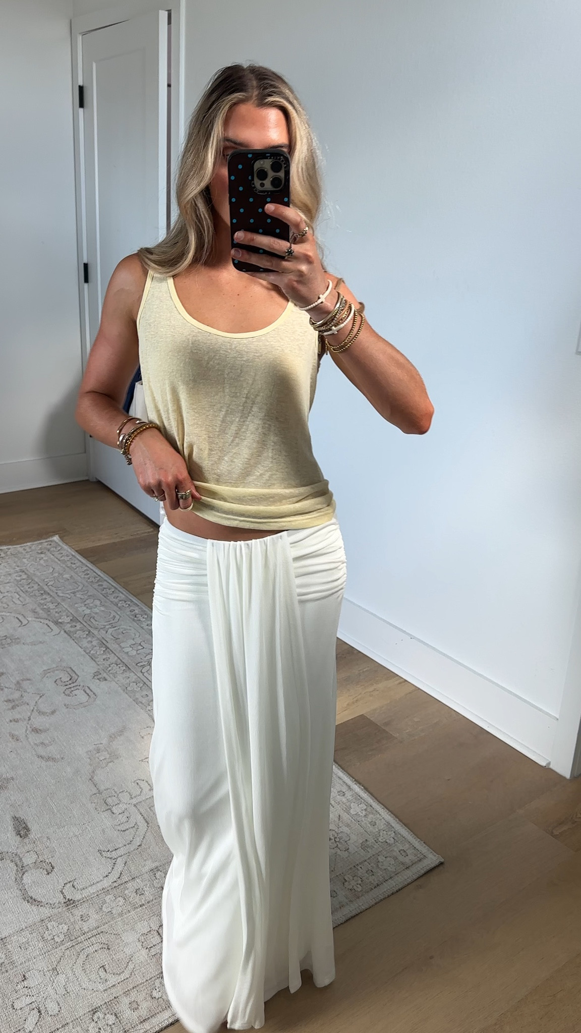 @12th Tribe size xs The Emmeline White Maxi Skirt is always booked and busy. The slinky material, ruched at waist, and front drape doesn't have a curfew. Style it with the matching Emmeline White Halter Top for a fit that's always guest list approved.

#LTKootd #LTKSaleAlert #LTKSeasonal