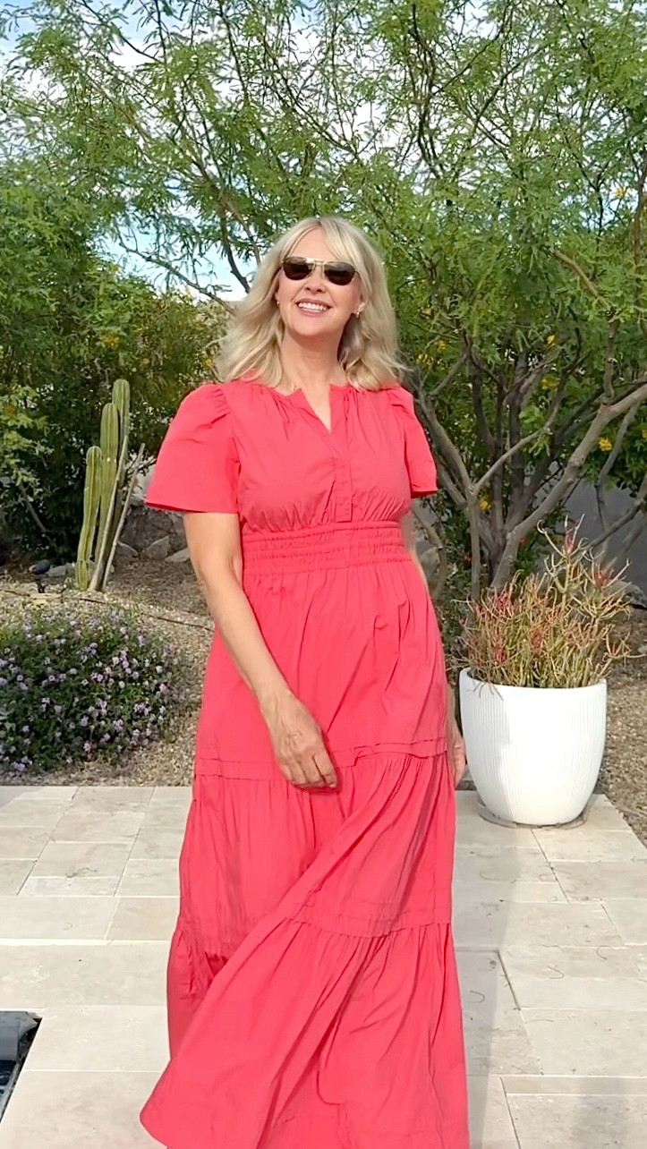 Instant happiness in this comfy organic cotton dress! I'm loving the  beautiful "spicy coral" color. And it's on sale right now, 40% off!

#LTKSaleAlert