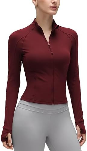 CRZ YOGA Butterluxe Waist Length Jackets for Women - Full Zip Athletic Track Tops with Thumb Hole... | Amazon (US)