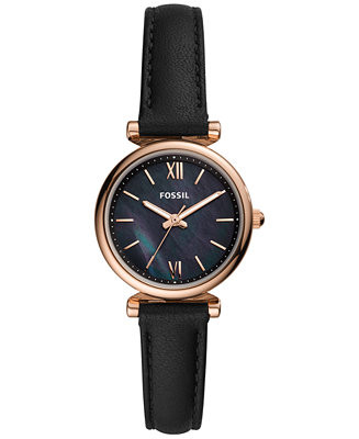 Women's Carlie Mini Leather Strap Watch 28mm | Macy's