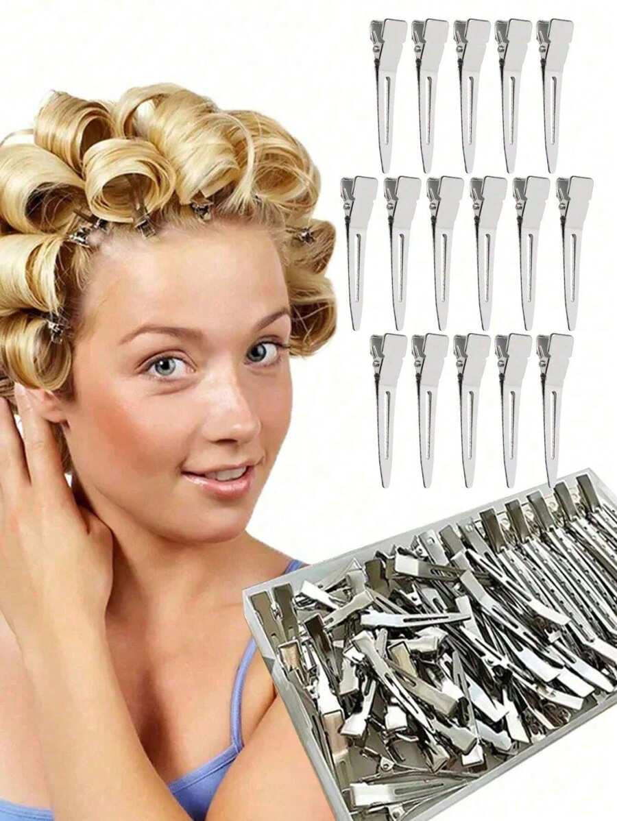 100 Pezzi Fermagli per Capelli Professionali da Salone da 5,5 cm, molletta Metalliche Arricciate ... | SHEIN