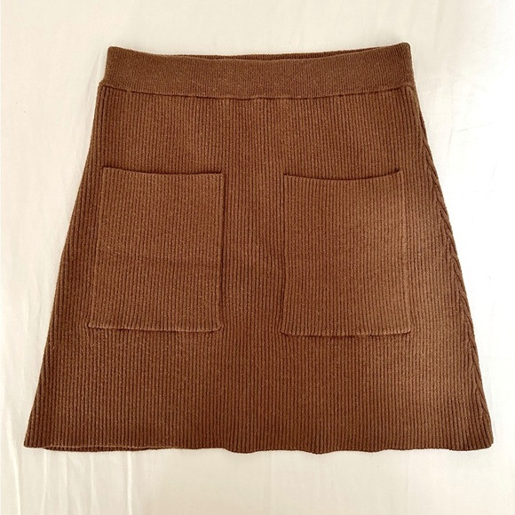 Elegant Brown Knit Skirt | Poshmark