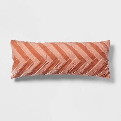 Oversized Oblong Pleated Velvet Decorative Throw Pillow - Threshold™ | Target
