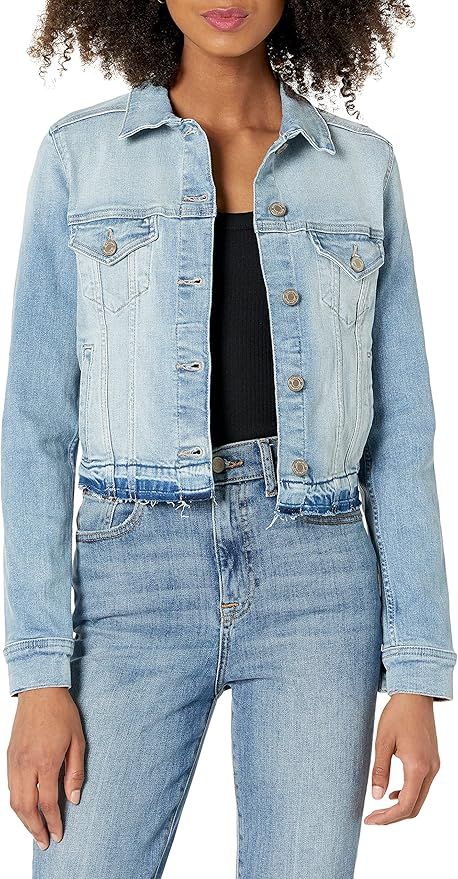 The Drop Women's Downtown Cropped Cutoff Denim Jacket | Amazon (US)