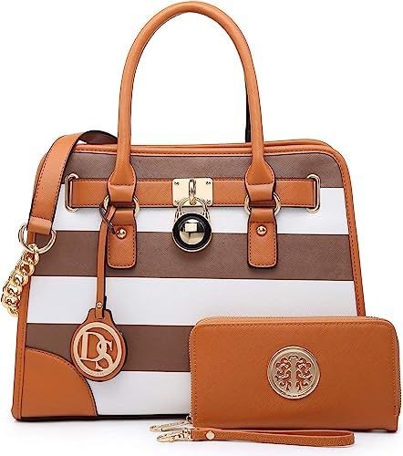 Dasein Women Handbags Top Handle Satchel Purse Shoulder Bag Hobo Bag Work Bag Set 2pcs | Amazon (US)