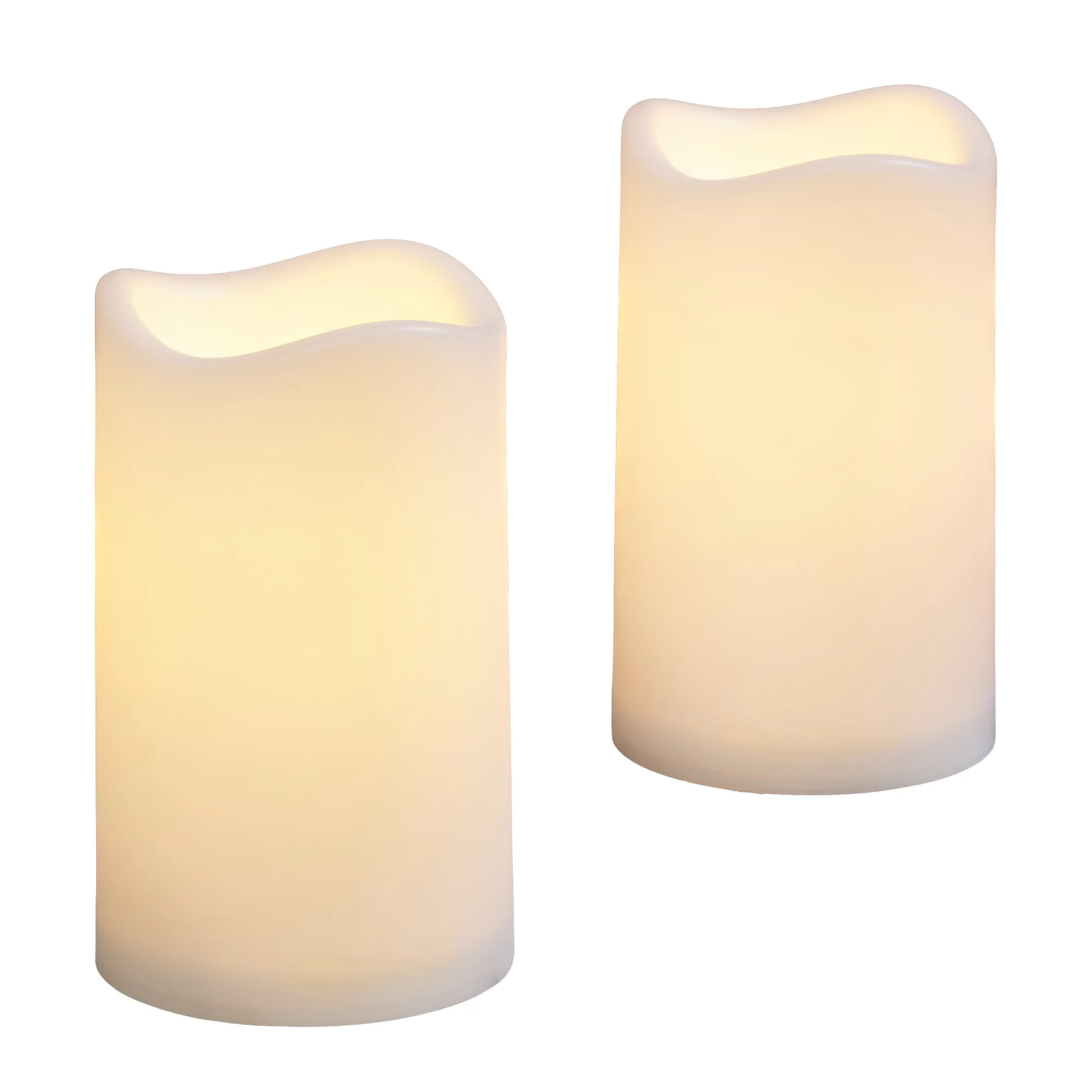 Battery-Operated LED Pillar Candles, Warm White, 5", 2 Count, Patriotic by Way To Celebrate | Walmart (US)