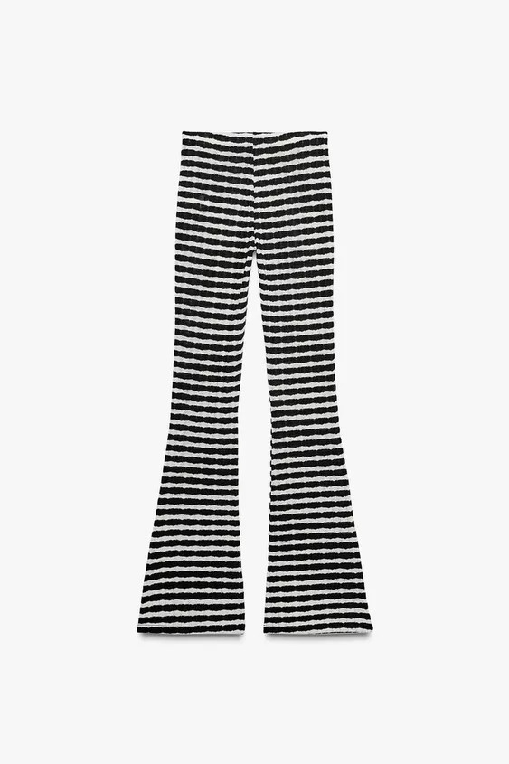 JACQUARD FLARE PANTS | Zara US