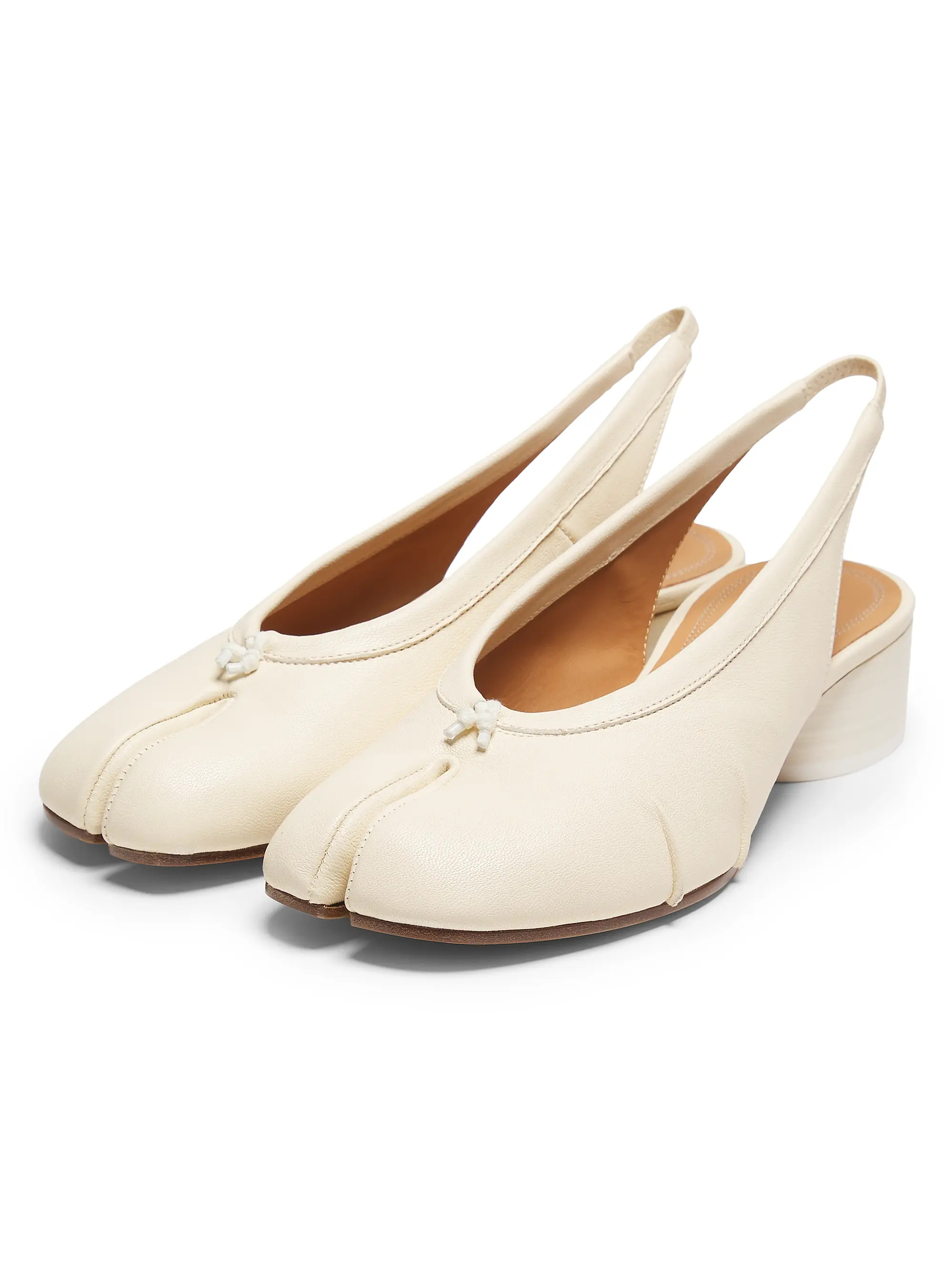 Maison MargielaTabi New Leather Ballerina Slingbacks | Saks Fifth Avenue