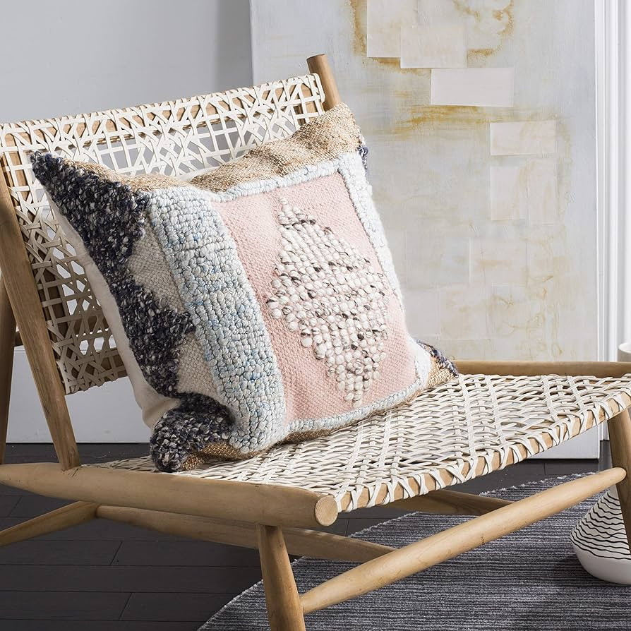 SAFAVIEH Arden Throw Pillow, Pink/Multi | Amazon (US)