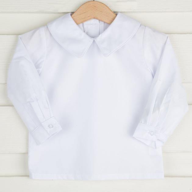 Boy White Long Sleeve Undershirt | Classic Whimsy