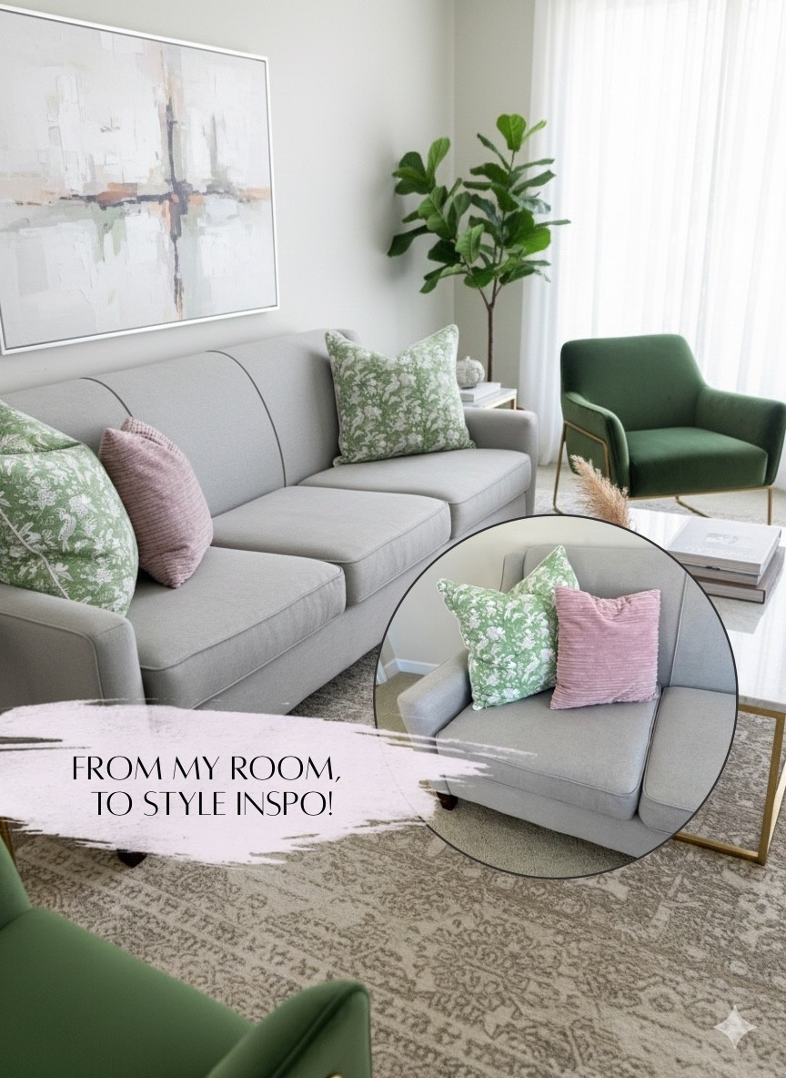 Okay now I get the hype about the interior decor apps! These are my pillows, couch, and plant. I love how this room looks styled!!

💚 The pillowcases are 100% cotton, from a husband and wife run small business. They have so many patterns, colors, and sizes to choose from. They wash well too!

🪴 the plant is from ikea 😅 my youngest would destroy a real plants so we have to wait on those a bit longer

Living room design, interior design, bright living room, living room decor, support small businesses, shop small business, home decor, cotton pillows, green and pink decor, Amazon finds 

#LTKFindsUnder100 #LTKFindsUnder50 #LTKHome