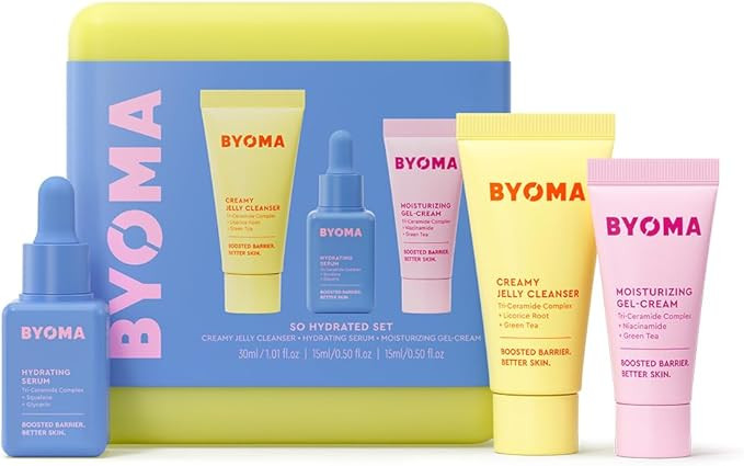 BYOMA So Hydrated Set - Barrier Repair Skincare Set (30ml, 15ml, 15ml) Creamy Jelly Cleanser, Hyd... | Amazon (UK)