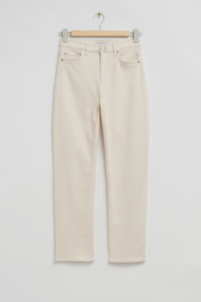 Slim Cut Jeans - Ivory - Ladies | H&M GB | H&M (UK, MY, IN, SG, PH, TW, HK)