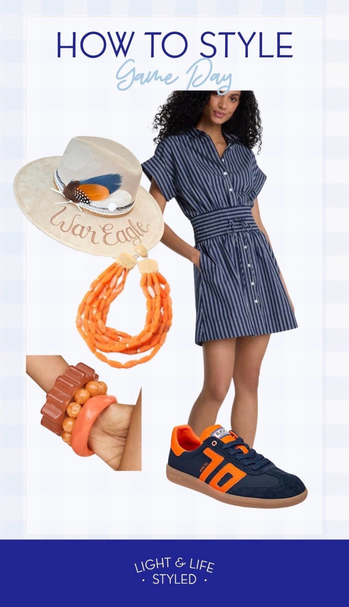 Game day is just around the corner and I hope to bring you more game day look this dress is on sale and it is so cute. Would look perfect with these back 70s shoes and a pop of colored jewelry whether you are Auburn or any other college with Navy this one is so good.