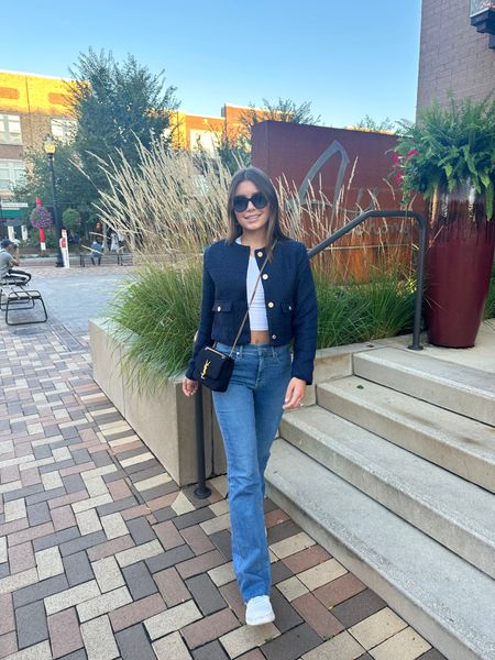 Fall outfit 🫶🏼🍂 

Abercrombie jeans // Abercrombie jacket // designer purse // sunglasses 

#LTKtravel #LTKSeasonal #LTKstyletip