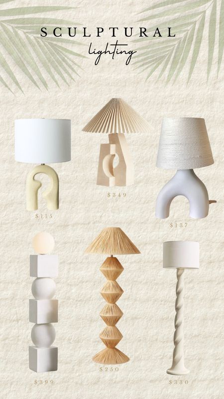 Sculptural lamps are TRENDING. Here are some neutral, lamp finds that make a statement. 

#LTKFind #LTKhome #LTKU