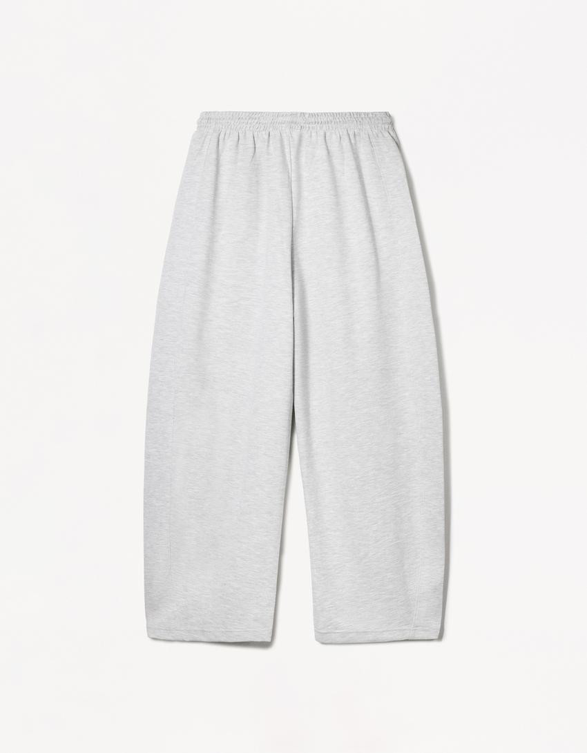 Plush barrel trousers - Trousers - Women | Bershka GB