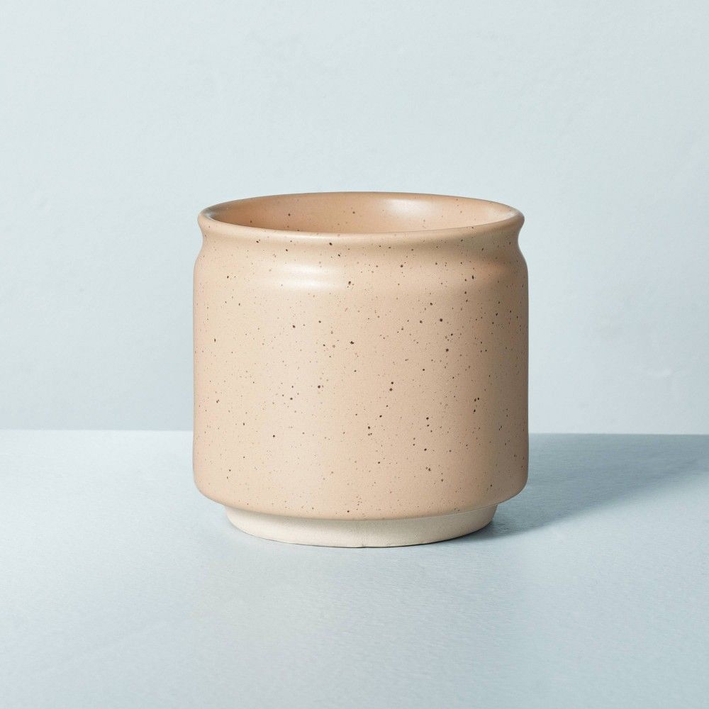 Speckled Ceramic Sandalwood & Clay Jar Candle Taupe 4oz - Hearth & Hand with Magnolia | Target