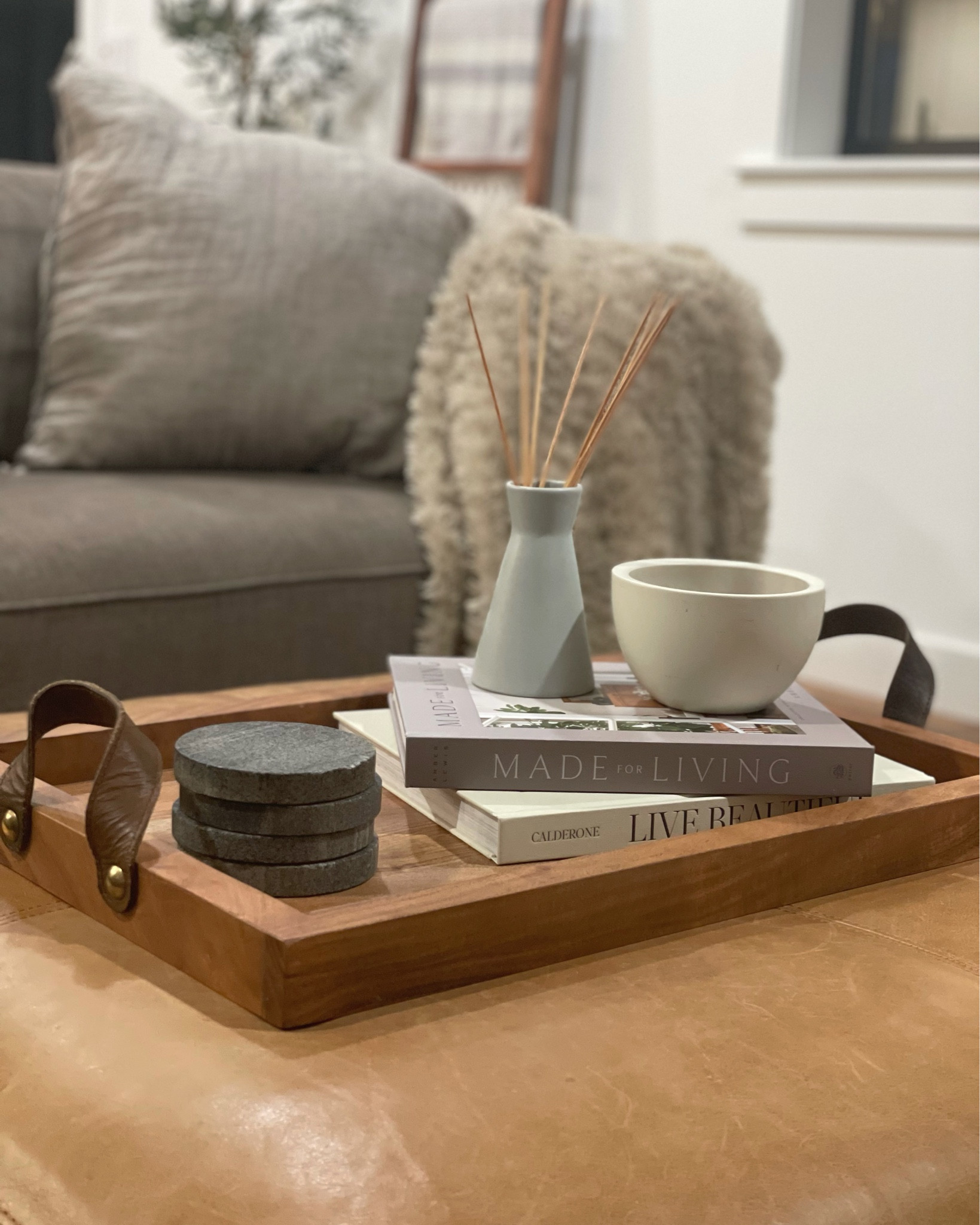 Living room details. #ottoman #tray 

#LTKhome