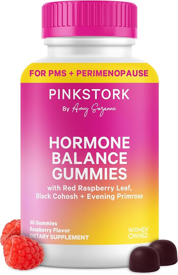 Pink Stork Hormone Balance Gummies for Women, 60 Vegan Gummies | PMS, Menopause & Perimenopause S... | Amazon (US)