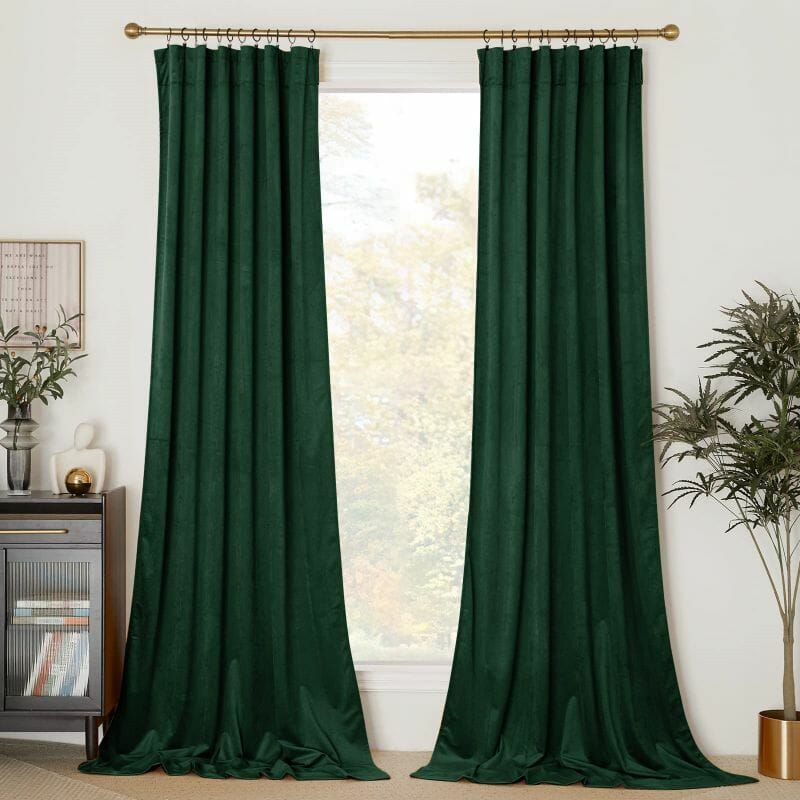 Custom Solid Color Velvet Curtains & Drapes | Nicetown Custom Curtains | TheHues