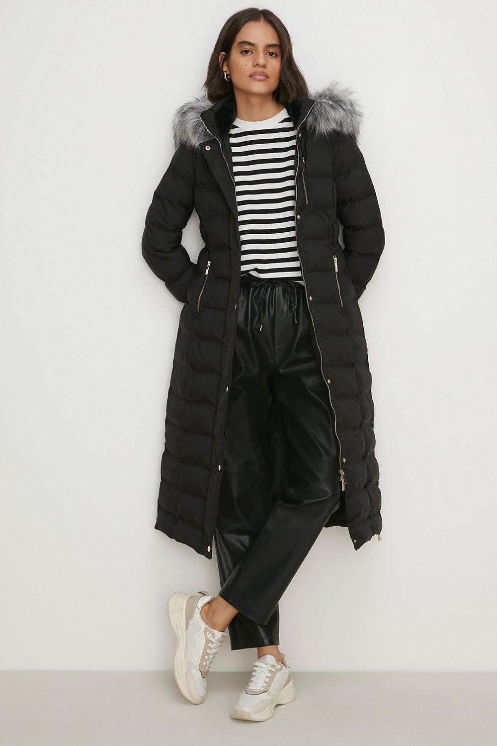 Longline Heat Seal Puffer Jacket | Oasis UK & IE