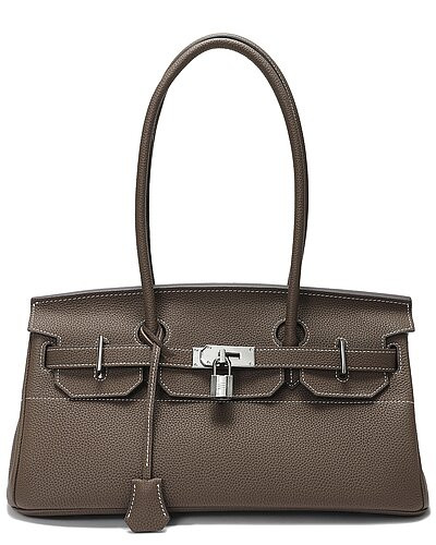 Structured Leather Top-Handle Tote | Gilt & Gilt City