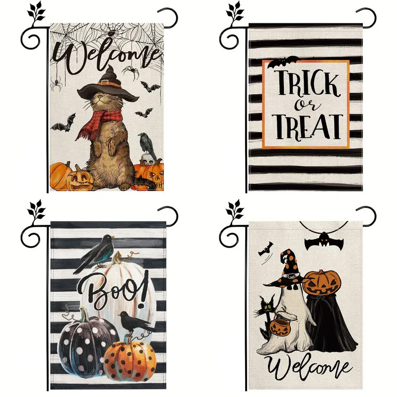 1pc, Trick Or Treat Garden Flag, Vertical Double Sided Halloween Welcome Garden Flag, Halloween P... | Temu Affiliate Program