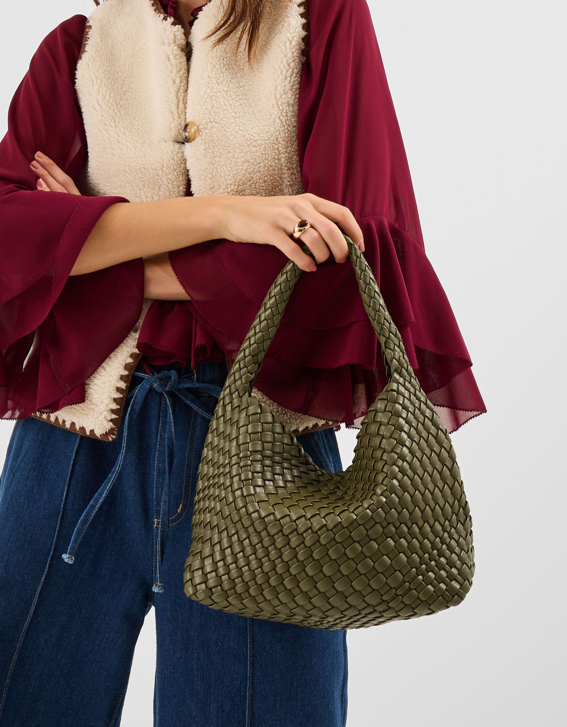 Woven Shoulder Bag | Accessorize (Global)